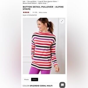 Talbots Women’s button pullover